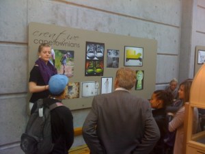 Åpning av utstillingen ved Rektor Odd Henning Johannessen - Studentene forteller om de ulike prosjekten
